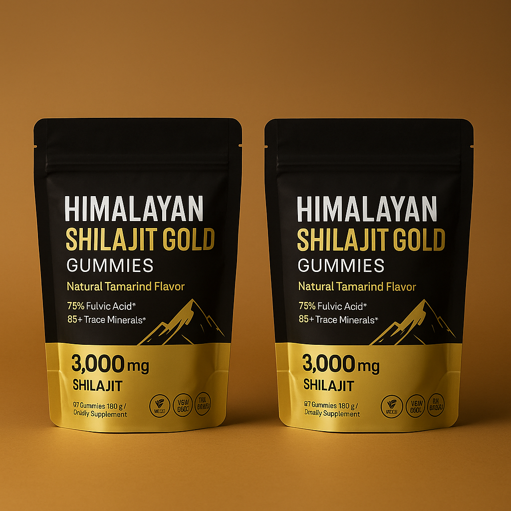 Pure Himalayan Shilajit Gummies — 3000mg with 85+ Trace Minerals - 2 Pack