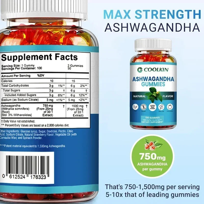 Ashwagandha Gummies — Stress Relief, Focus & Sleep Support