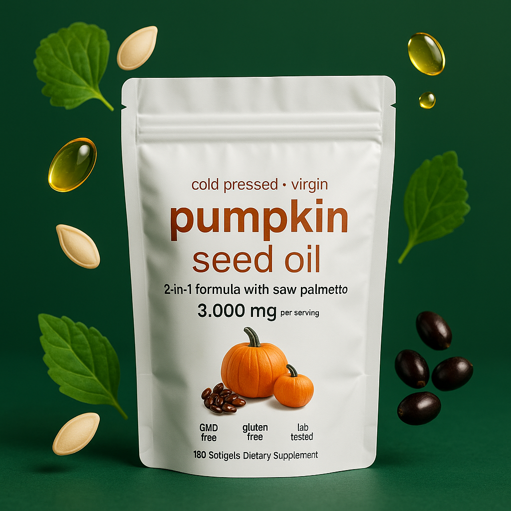 pumpkin seed oil closeup