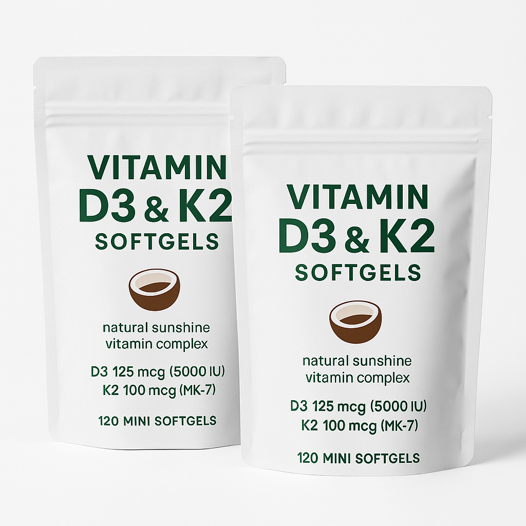 Vitamin D3 10,000 IU + K2 MK-7 Softgels with Coconut Oil