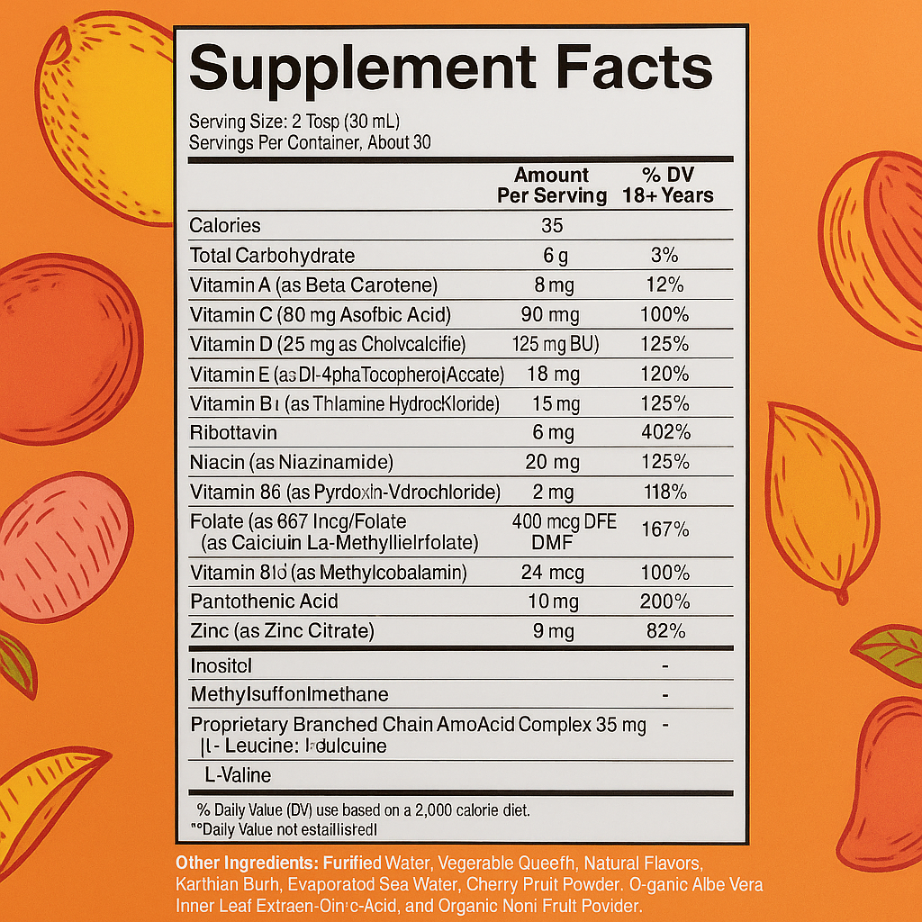 Liquid Morning Multivitamin + Hair Growth