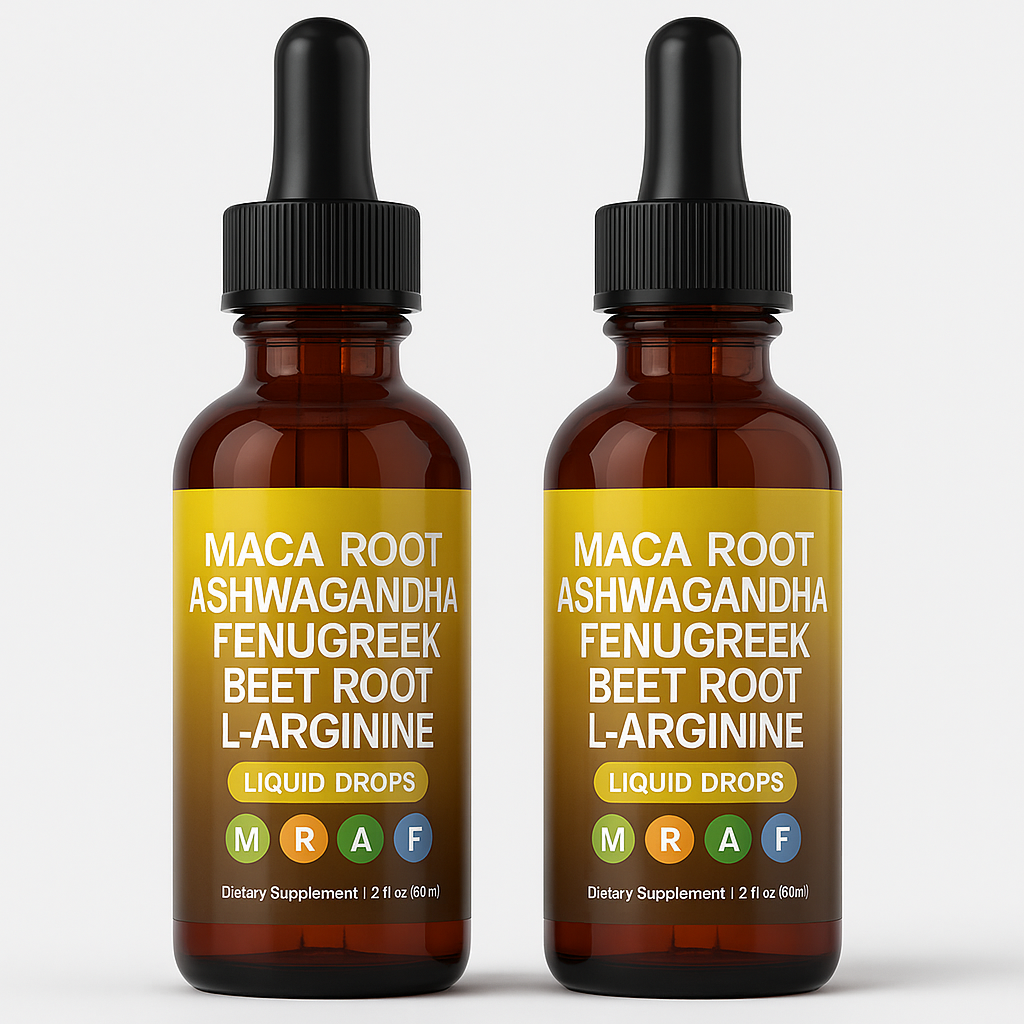 Organic Maca Root Liquid Drops with Ashwagandha