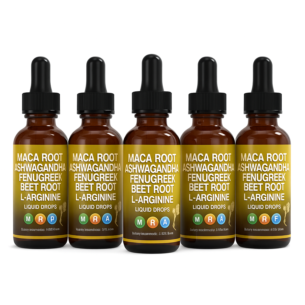 Organic Maca Root Liquid Drops with Ashwagandha