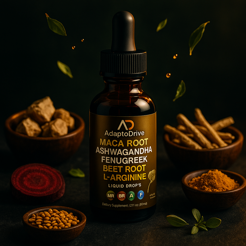 Organic Maca Root Liquid Drops with Ashwagandha