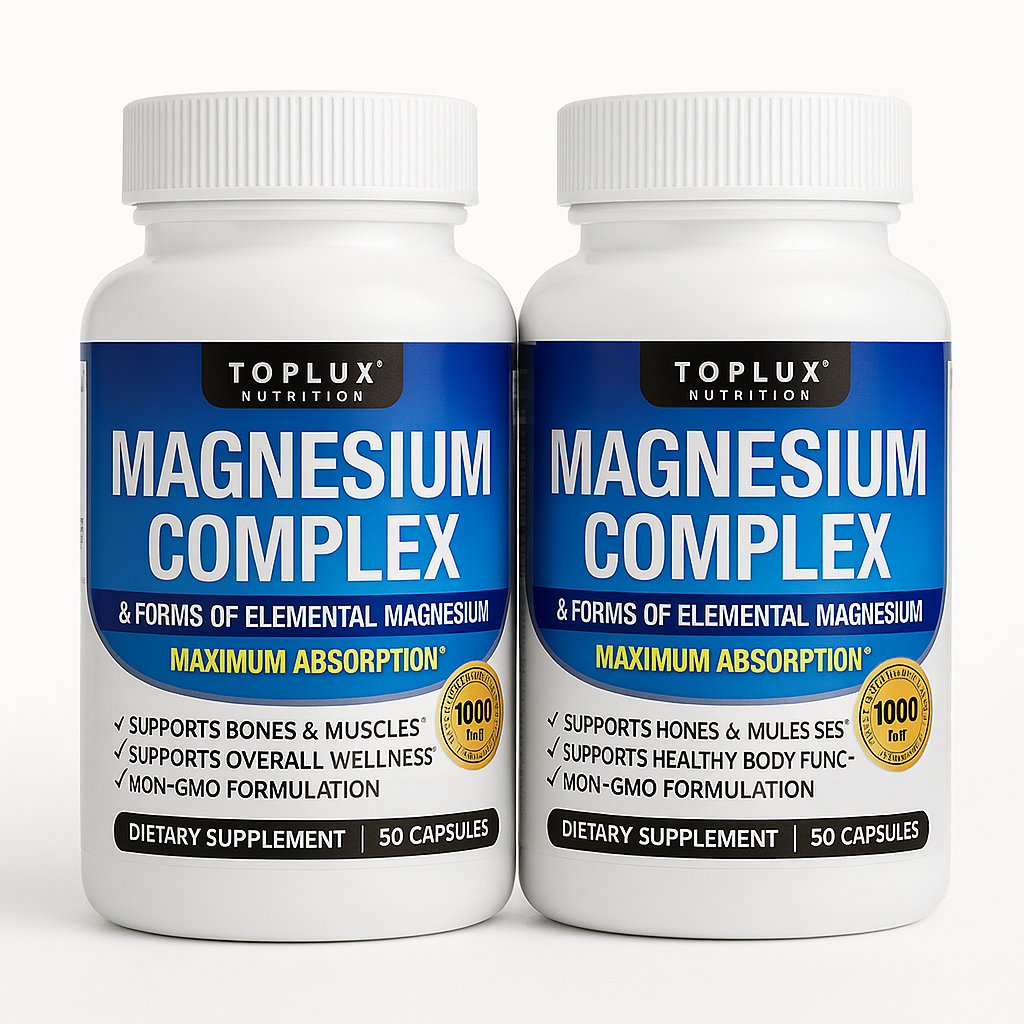 Magnesium Complex 1000mg — 8 Forms Glycinate, Citrate, Malate & Taurate
