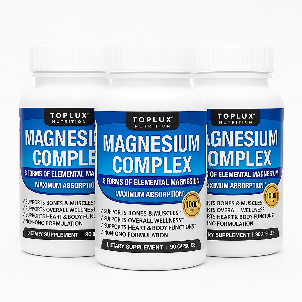 Magnesium Complex 1000mg — 8 Forms Glycinate, Citrate, Malate & Taurate