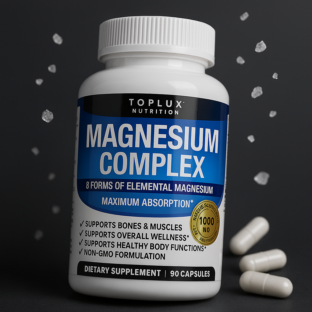 Magnesium Complex 1000mg — 8 Forms Glycinate, Citrate, Malate & Taurate