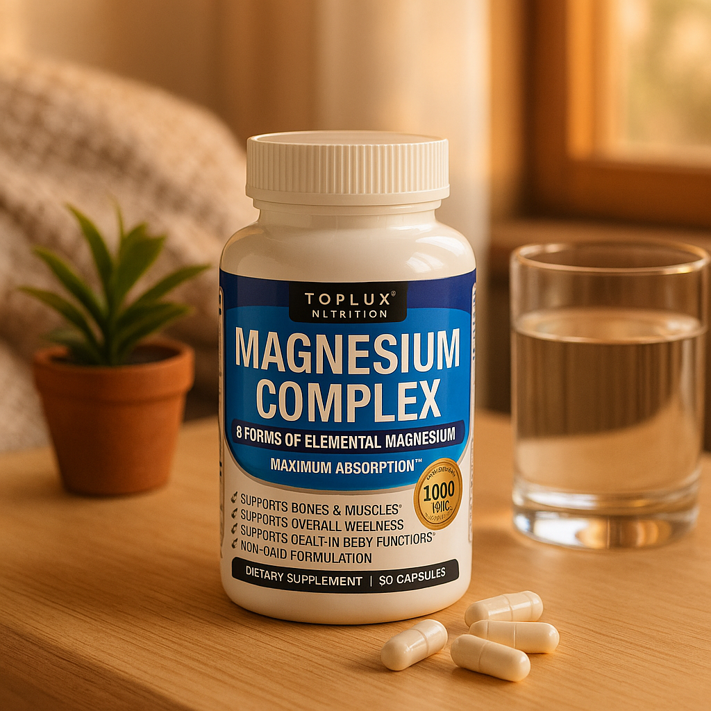 Magnesium Complex 1000mg — 8 Forms Glycinate, Citrate, Malate & Taurate