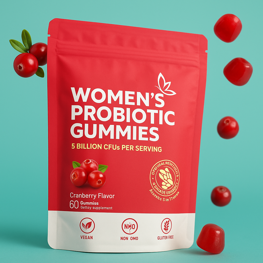 Probiotic Gummies for Women — Cranberry, pH Balance & Digestive Health