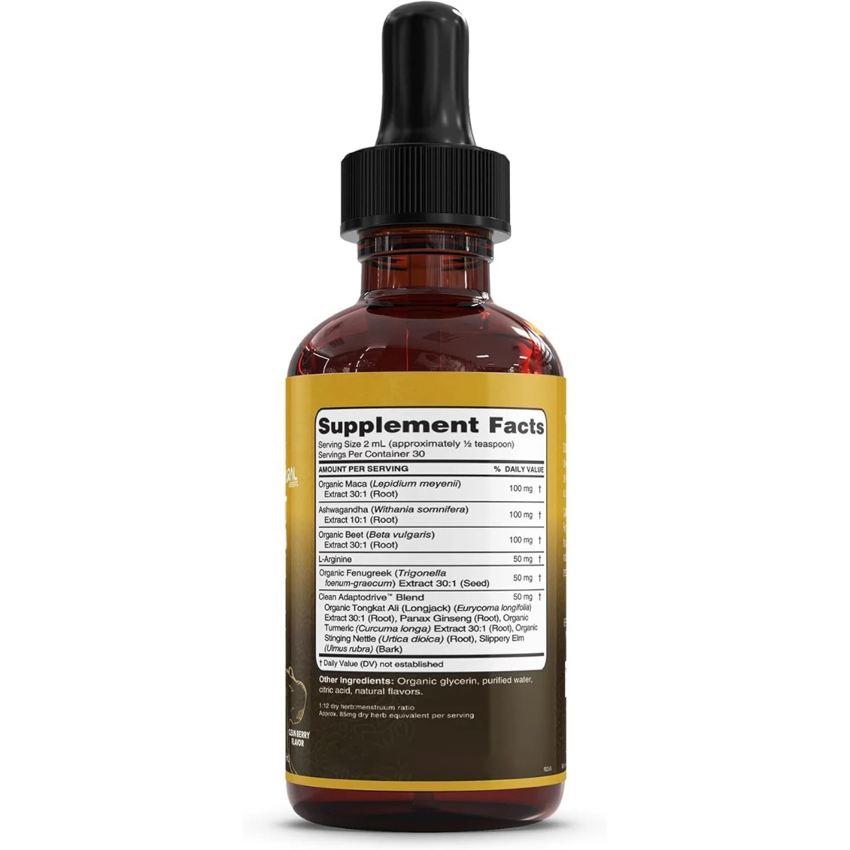 Organic Maca Root Liquid Drops with Ashwagandha
